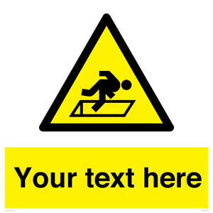 Custom Warning Hatch Sign